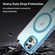 iPhone 16 MagSafe Frosted Translucent TPU + PC Full Coverage Phone Case - Blue
