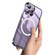 iPhone 16 Frosted MagSafe Magnetic Metal Phone Case - Purple