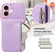 iPhone 16 Crossbody Lanyard Zipper Wallet Leather Phone Case - Purple