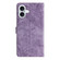 iPhone 16 Skin-feel Embossed Butterfly Leather Phone Case - Purple