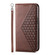 iPhone 16 Cubic Grid Calf Texture Magnetic Leather Phone Case - Brown iPhone 16 Cubic Grid Calf Texture Magnetic Leather Phone Case - Brown