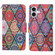 iPhone 16 3D Colored Drawing Flip Leather Phone Case - Rhombus Totem