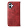 iPhone 16 Cubic Grid Calf Texture Magnetic Leather Phone Case - Red