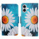 iPhone 16 3D Colored Drawing Flip Leather Phone Case - Chrysanthemum