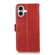 iPhone 16 Crazy Horse Top Layer Cowhide Leather Phone Case - Red