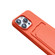 iPhone 16 Card Slot Liquid Silicone Phone Case with Lanyard - Rose Red