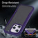 iPhone 16 Skin Feel Frosted PC Hybrid TPU Phone Case - Purple