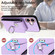 iPhone 16 Organ Card Bag Ring Holder Phone Case with Long Lanyard - Purple