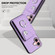 iPhone 16 Organ Card Bag Ring Holder Phone Case with Long Lanyard - Purple