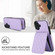 iPhone 16 YM015 Crossbody Rhombic Card Bag RFID Phone Case - Light Purple