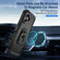 iPhone 16 Pioneer Armor Heavy Duty PC + TPU Phone Case with Holder - Black