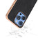 iPhone 16 Electroplated Frame PU Leather Full Coverage Phone Case - Black