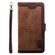 iPhone 16 Retro Splicing Horizontal Flip Leather Phone Case - Brown