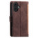 iPhone 16 Retro Splicing Horizontal Flip Leather Phone Case - Brown