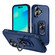 iPhone 16 Pioneer Armor Heavy Duty PC + TPU Phone Case with Holder - Blue