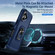 iPhone 16 Pioneer Armor Heavy Duty PC + TPU Phone Case with Holder - Blue