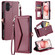 iPhone 16 Wallet Multi-card Slot Leather Phone Case - Wine Red