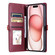 iPhone 16 Wallet Multi-card Slot Leather Phone Case - Wine Red