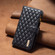 iPhone 16 Diamond Lattice Zipper Wallet Leather Flip Phone Case - Black