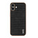 iPhone 16 AZNS Electroplated Frame Crocodile Texture Full Coverage Phone Case - Black