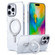 iPhone 16 Pro Max MagSafe Airbag Shockproof Frosted Phone Case with Fold Holder - Silver