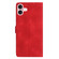 iPhone 16 Flower Butterfly Embossing Pattern Leather Phone Case - Red iPhone 16 Flower Butterfly Embossing Pattern Leather Phone Case - Red