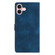 iPhone 16 Flower Butterfly Embossing Pattern Leather Phone Case - Blue