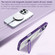 iPhone 16 MagSafe Airbag Shockproof Frosted Phone Case with Fold Holder - Purple