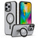iPhone 16 Pro MagSafe Airbag Shockproof Frosted Phone Case with Fold Holder - Black