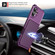 iPhone 16 Magnetic Wallet Card Bag Leather Phone Case - Purple