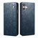 iPhone 16 Oil Wax Crazy Horse Texture Leather Phone Case - Blue