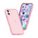 iPhone 16 Shockproof Terminator Transparent Phone Case - Pink