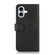 iPhone 16 Cow Texture Leather Phone Case - Black