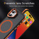 iPhone 16 Rainbow Series Skin Feel MagSafe Lens Holder Phone Case - Orange