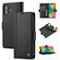 iPhone 16 LC.IMEEKE Skin-friendly Card Slots Leather Phone Case - Black
