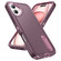iPhone 16 Rugged PC + Silicone Phone Case with Holder - Purple+Pink