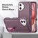 iPhone 16 Rugged PC + Silicone Phone Case with Holder - Purple+Pink