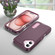 iPhone 16 Rugged PC + Silicone Phone Case with Holder - Purple+Pink
