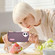 iPhone 16 Rugged PC + Silicone Phone Case with Holder - Purple+Pink