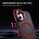 iPhone 16 Rainbow Series Skin Feel MagSafe Lens Holder Phone Case - Red