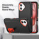 iPhone 16 Rugged PC + Silicone Phone Case with Holder - Black+Orange