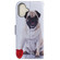 iPhone 16 Coloured Drawing Flip Leather Phone Case - Pug