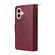 iPhone 16 9 Card Slots Zipper Wallet Bag Leather Phone Case - Wine Red