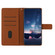 iPhone 16 Diamond Embossed Skin Feel Leather Phone Case - Brown
