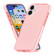 iPhone 16 Two-color Shockproof High Transparency TPU Phone Case - Pink