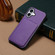 iPhone 16 D04 Calf Texture Dual Card Slot Holder Phone Case - Purple