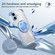 iPhone 16 Gold Shield CD Pattern MagSafe Magnetic Phone Case with Rotating Stand - Transparent Blue