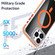 iPhone 16 Magsafe Dual-Color Transparent Black Lens Holder Phone Case - Orange