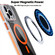 iPhone 16 Magsafe Dual-Color Transparent Black Lens Holder Phone Case - Orange