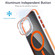 iPhone 16 Magsafe Dual-Color Transparent Black Lens Holder Phone Case - Orange